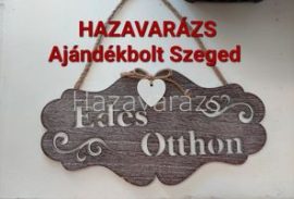 SZÜRKE-FEHÉR ISTEN HOZOTT VAGY ÉDES OTTHON TÁBLA 23*12 cm