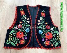 KÉZZEL HÍMZETT NŐI BOLERO /MELLÉNY FEKETE