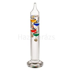 GALILEO GALILEI HŐMÉRŐ 18 CM 4 db SZÍNES ÜVEGGÖMBÖKKEL