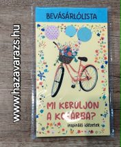   MÁGNESES BEVÁSÁRLÓ LISTA HORVÁTH ILONA RECEPTEKKEL BICIKLIS