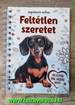   FELTÉTLEN SZERETET INSPIRÁCIÓS SPIRÁLOS NOTESZ TACSIS BORÍTÓVAL