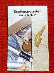 BORÍTÉKOS LAP DIPLOMAOSZTÓRA PENNA ÉS TOLL