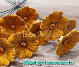 OKKERSÁRGA SZÍNŰ KERÁMIA VIRÁG 1DB OKKERSÁRGA SZÍNŰ KERÁMIA VIRÁG 1DB