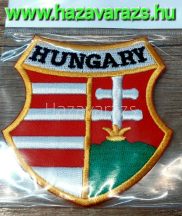 HUNGARY PAJZS HÍMZETT TEXTIL EMBLÉMA 6,5 X 7 CM