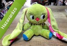 KOCKÁS FÜLŰ NYÚL PLÜSS ÜLŐ 23 cm 