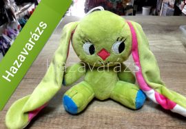 KOCKÁS FÜLŰ NYÚL PLÜSS ÜLŐ 23 cm 