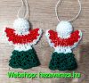 HORGOLT ANGYALKA KÉZMŰVES TERMÉK 6,5 x 6 cm NEMZETI SZÍNŰ