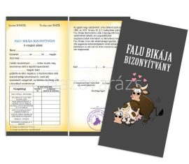 A FALU BIKÁJA BIZONYÍTVÁNY