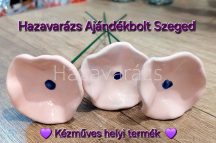 SPA RÓZSASZÍN KERÁMIA VIRÁG 1DB