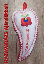 HÍMZETT TŰPÁRNA SZÍV 14 CM HUNGARY 