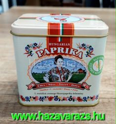 PAPRIKA MANUFAKTÚRA I. OSZTÁLYÚ KALOCSAI FŰSZERPAPRIKA ŐRLEMÉNY FÉM DÍSZDOBOZBAN 100g ÉDES