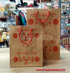 NATÚR NÉPI MINTÁS PAPÍRTASAK / DÍSZTASAK M-ES KÖZEPES MÉRET