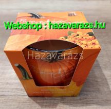 ŐSZI FAHÉJJAS ILLATÚ TÖKÖS ÜVEGMÉCSES DÍSZDOBOZBAN