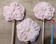 HORGOLT BUBI VIRÁG RÓZSASZÍN 7 x35 CM