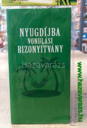 NYUGDÍJBA VONULÁSI BIZONYÍTVÁNY