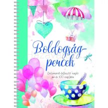   BOLDOGSÁG PERCEK ÖNISMERET-FEJLESZTŐ SPIRÁLOS NOTESZ / NAPLÓ