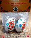 KÉZZEL FESTETT FA TOJÁS 6 CM FEHÉR HUNGARY FELIRATTAL 2 DB-OS CSOMAGOLT KÉZZEL FESTETT FA TOJÁS 6 CM FEHÉR HUNGARY FELIRATTAL 2 DB-OS CSOMAGOLT