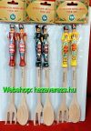 NÉPI MINTÁS PÁROS FAKANÁL DÍSZTÁRGY SZETT 2 DB-OS BUDAPEST FELIRATTAL TÖBB SZÍNBEN 33 cm