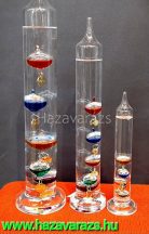   GALILEO GALILEI  HŐMÉRŐ 33 CM 5 db SZÍNES ÜVEGGÖMBÖKKEL