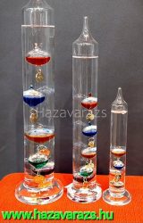 GALILEO GALILEI  HŐMÉRŐ 33 CM 5 db SZÍNES ÜVEGGÖMBÖKKEL