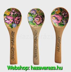 HŰTŐMÁGNES: MINI FAKANÁL RÓZSASZÍN - ZÖLD NÉPI MINTÁVAL HUNGARY VAGY SZEGED FELIRATTAL KÉZZEL FESTETT TERMÉK 1 DB