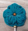 HORGOLT BUBI VIRÁG SÖTÉT TÜRKÍZ-ZÖLD 7 x35 CM