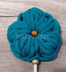 HORGOLT BUBI VIRÁG SÖTÉT TÜRKÍZ-ZÖLD 7 x35 CM