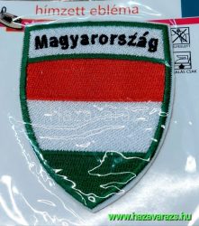 MAGYARORSZÁG HÍMZETT TEXTIL EMBLÉMA 8 CM