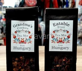 "NAGYMAMA SÜTIJE" VAGY "ERDEI GYÜLÖLCSÖS"  EHETŐ GYÜMÖLCSTEA 100 g NÉPI MINTÁS CIMKÉVEL