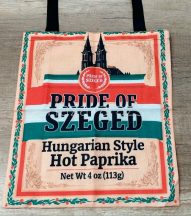   SZEGED BÜSZKESÉGE ** PRIDE OF SZEGED ** BEVÁSÁRLÓTÁSKA NATÚR KÖZÉPEN NEMZETI CSÍKOS