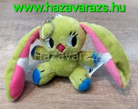 KOCKÁS FÜLŰ NYÚL KULCSTARTÓ ÜLŐ 10 x 7 CM