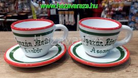IGAZÁN RÖNDÖS  EMBÖR / ASSZONY KÁVÉSCSÉSZE ALÁTÉTTEL 0,1 L