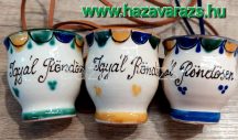   IGYÁL RÖNDÖSEN! KÉZZEL FESTETT NYAKBA-AKASZTHATÓS PÁLINKÁSPOHÁR