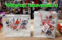   MATT NÉPI MINTÁS PAPÍRTASAK / DÍSZTASAK M-ES/KÖZEPES MÉRET 18*21 cm