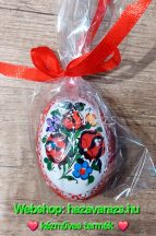 KALOCSAI MINTÁS KÉZZEL FESTETT FA TOJÁS 7 cm